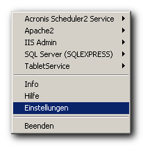 Screenshot des Kontextmenu